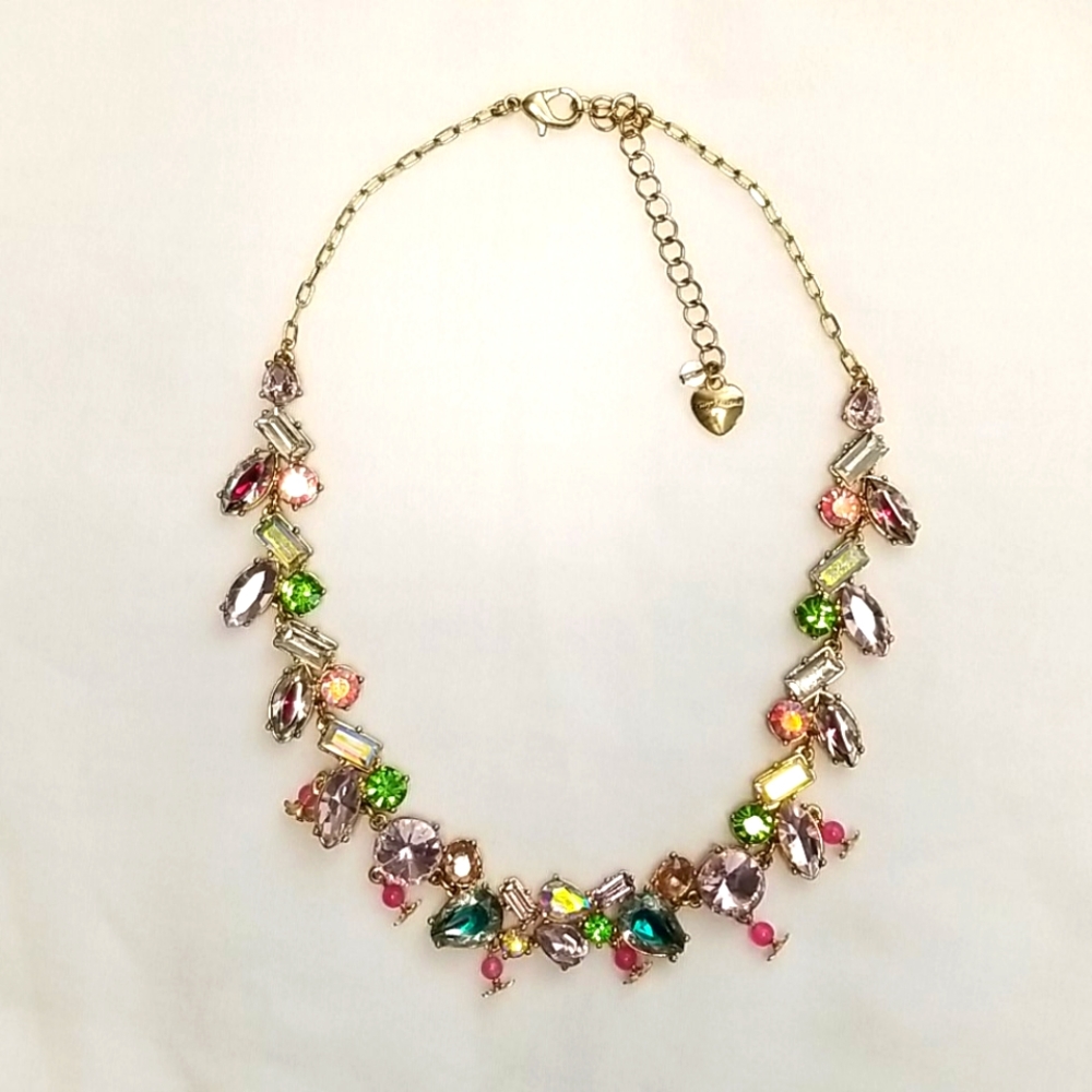 Betsey Johnson Rhinestone Statement Necklace